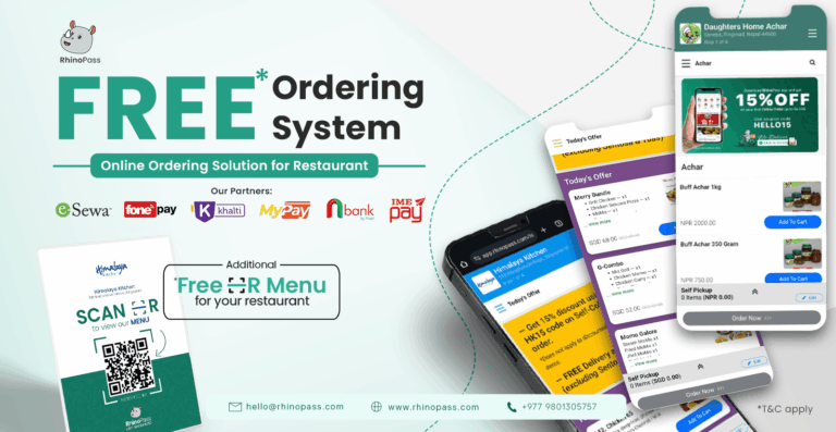 RhinoPass: The Best Online Ordering System for Restaurants and SMEs in Nepal